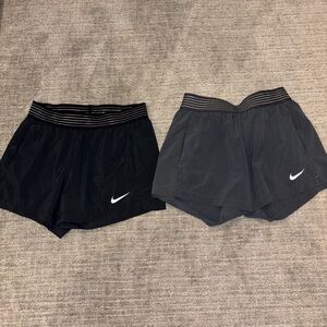 Womens Nike athletic running shorts black and grey bundle Size XS (fits a small)